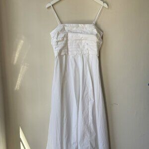Babaton White Vault Poplin Dress